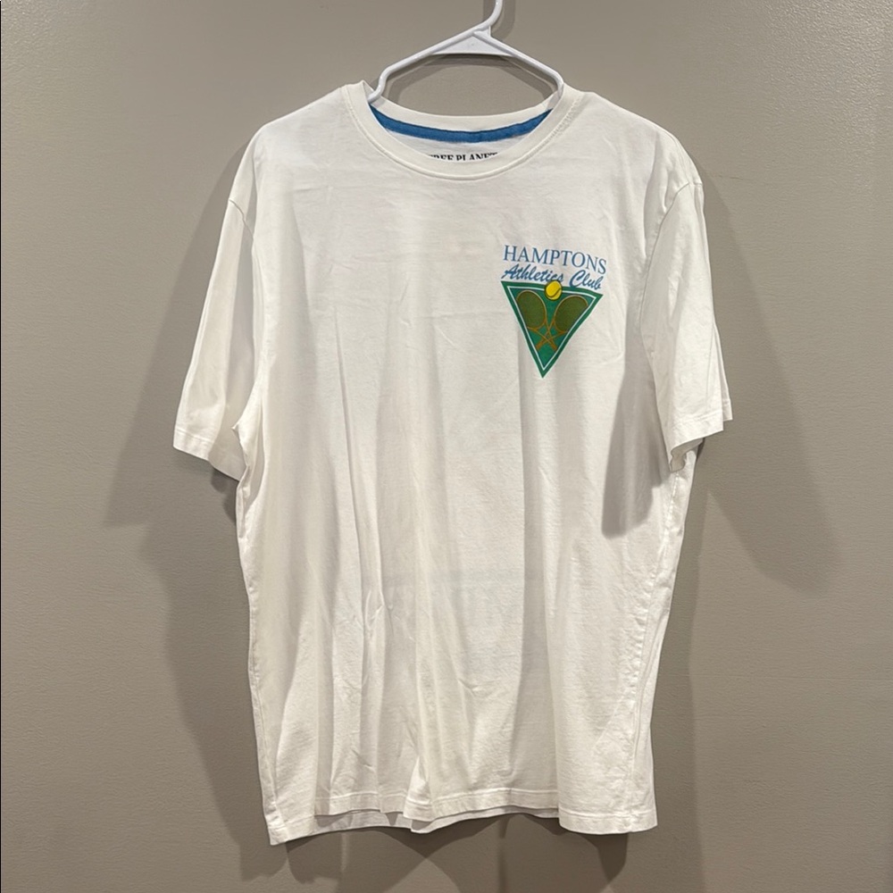 Free Planet White Short Sleeve Tee with Graphic Design